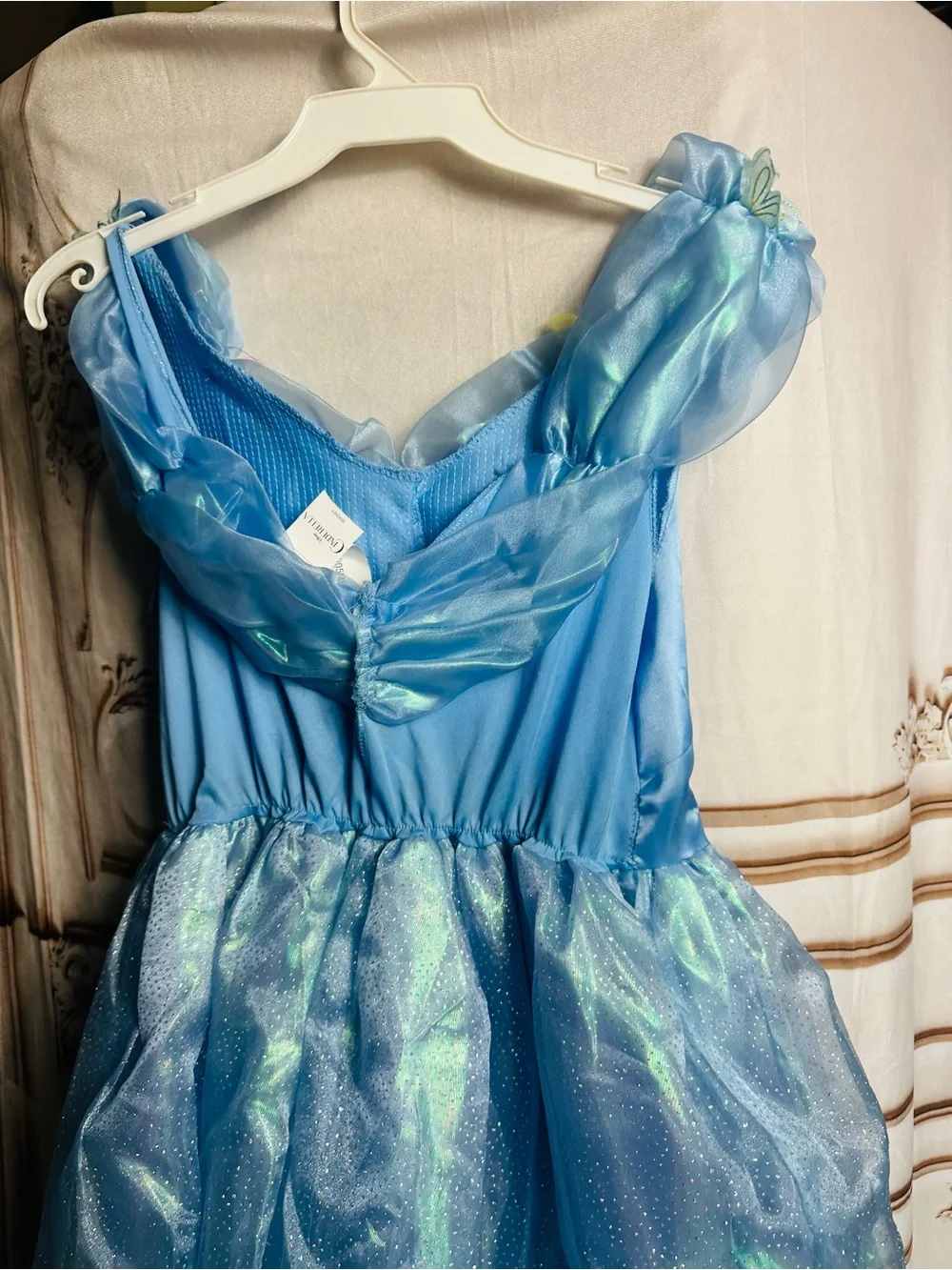 Disguise Light Blue Sparkle Princess Dress with Butterfly Accent